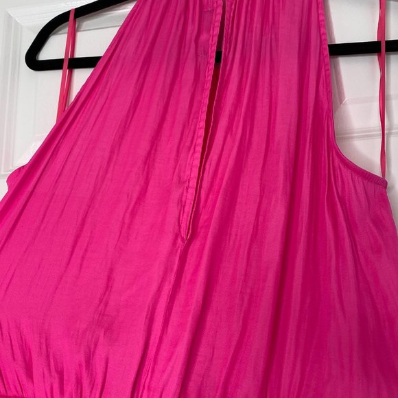 DO+BE HOT PINK PLEATED ROMPER SIZE LARGE - Picture 5 of 5